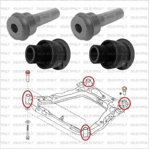 4 Silent block culla motore per Nissan Qashqai