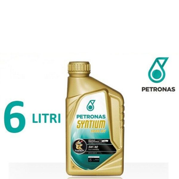 6 Litri 6lt Olio Motore Petronas Syntium 3000 Av 5w-40 Cooltech