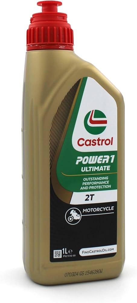 4 Litri Olio Castrol ULTIMATE 1 Racing 2t 2 Tempi Miscela Moto Scooter Sintetico