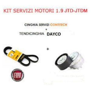 Kit Cinghia Servizi Alfa 147 156 Gt Fiat Multipla Punto Stilo Bravo 2 1.9 Jtd