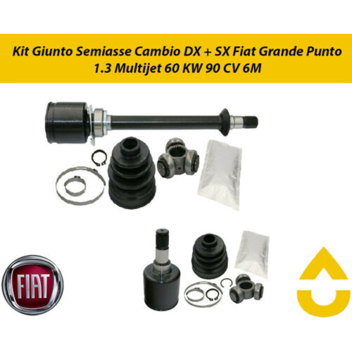 Kit Giunto Semiasse Cambio DX + SX Fiat Grande Punto 1.3 Multijet 60 KW 90 CV 6M
