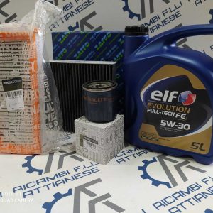 Kit tagliando 3 filtri clio iv captur sandero1.5 dci e olio elf 5 lt full tech