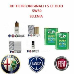 Kit tagliando 4 filtri originali+ 5lt olio selenia pure energy 5w30 fiat doblo