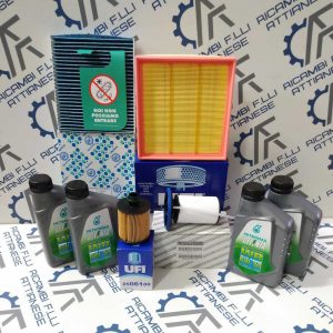 Kit tagliando 4 filtri ufi fiat doblo 1.6 mjt multijet 105cv 4lt selenia wr 5w30