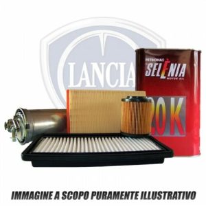 Kit tagliando filtri + 3 litri selenia 20k lancia y dal 2005 1.2 44kw fiat panda