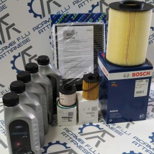 kit tagliando 4 filtri originali o bosch 5 lt olio ford 5w30 c max ii focus iii