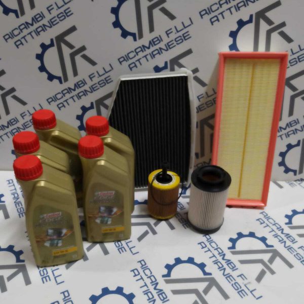 kit tagliando olio castrol edge 5w30 ll04 5lt 4 filtri misti vw golf 5 v 1.9 tdi